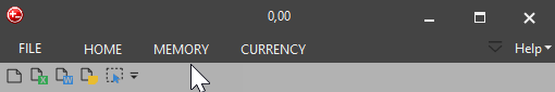 Quick Access toolbar below the ribbon